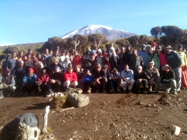 Kilimanjaro guides, porters and the team